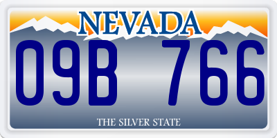 NV license plate 09B766