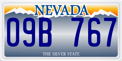 NV license plate 09B767