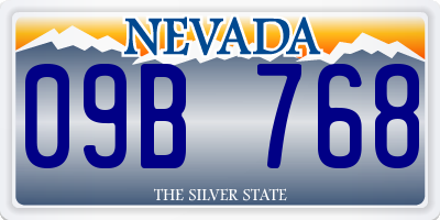 NV license plate 09B768