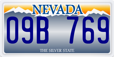 NV license plate 09B769