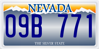 NV license plate 09B771