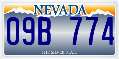 NV license plate 09B774