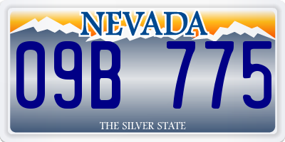 NV license plate 09B775
