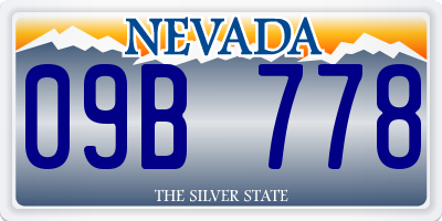 NV license plate 09B778