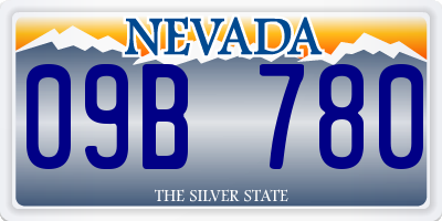 NV license plate 09B780