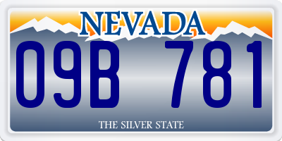 NV license plate 09B781