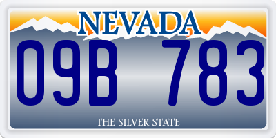 NV license plate 09B783