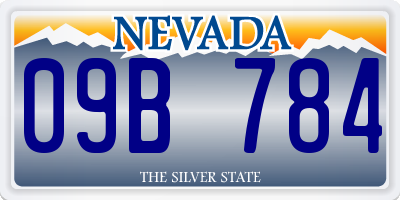 NV license plate 09B784