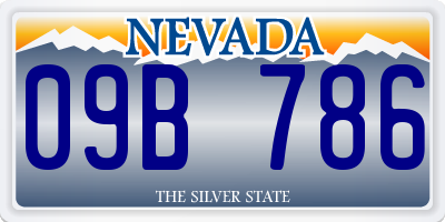 NV license plate 09B786
