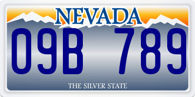 NV license plate 09B789