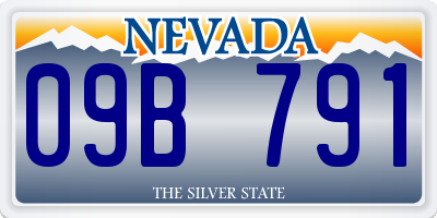 NV license plate 09B791