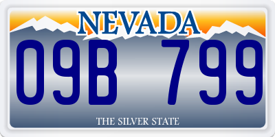 NV license plate 09B799