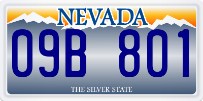 NV license plate 09B801