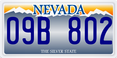 NV license plate 09B802