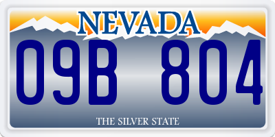 NV license plate 09B804