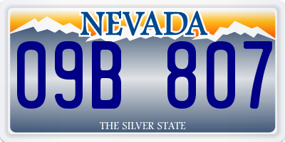 NV license plate 09B807