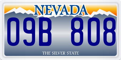 NV license plate 09B808