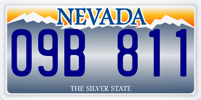 NV license plate 09B811