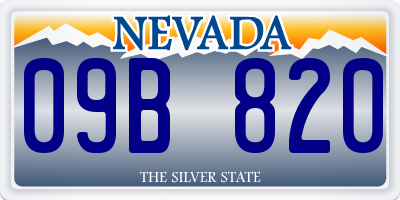 NV license plate 09B820