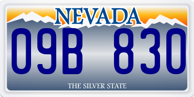 NV license plate 09B830