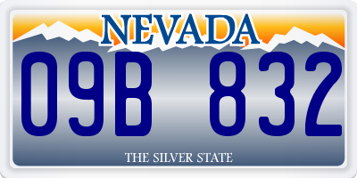 NV license plate 09B832