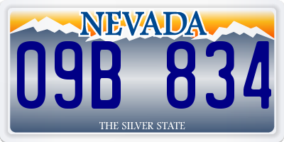 NV license plate 09B834