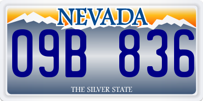 NV license plate 09B836