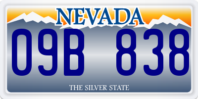 NV license plate 09B838