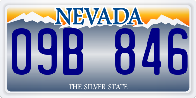 NV license plate 09B846