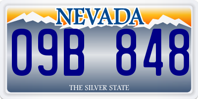 NV license plate 09B848