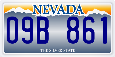 NV license plate 09B861