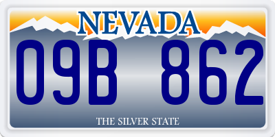 NV license plate 09B862