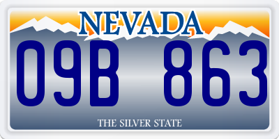 NV license plate 09B863