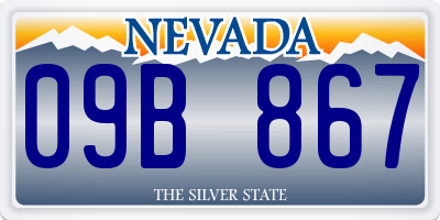 NV license plate 09B867