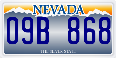 NV license plate 09B868