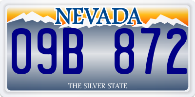 NV license plate 09B872