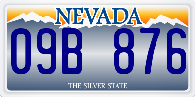 NV license plate 09B876