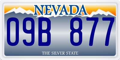 NV license plate 09B877