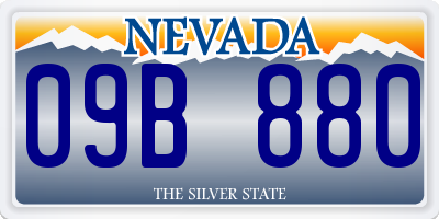 NV license plate 09B880