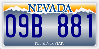 NV license plate 09B881
