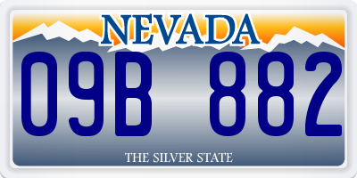 NV license plate 09B882