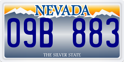 NV license plate 09B883