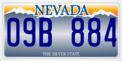 NV license plate 09B884