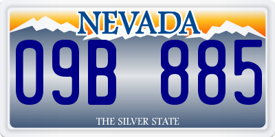 NV license plate 09B885