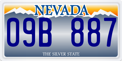 NV license plate 09B887