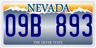 NV license plate 09B893