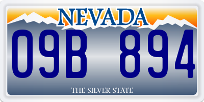 NV license plate 09B894