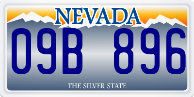 NV license plate 09B896