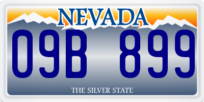 NV license plate 09B899