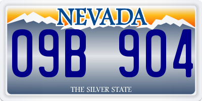 NV license plate 09B904